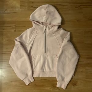 Lululemon Cropped Scuba Size M/L Color Strawberry Milkshake